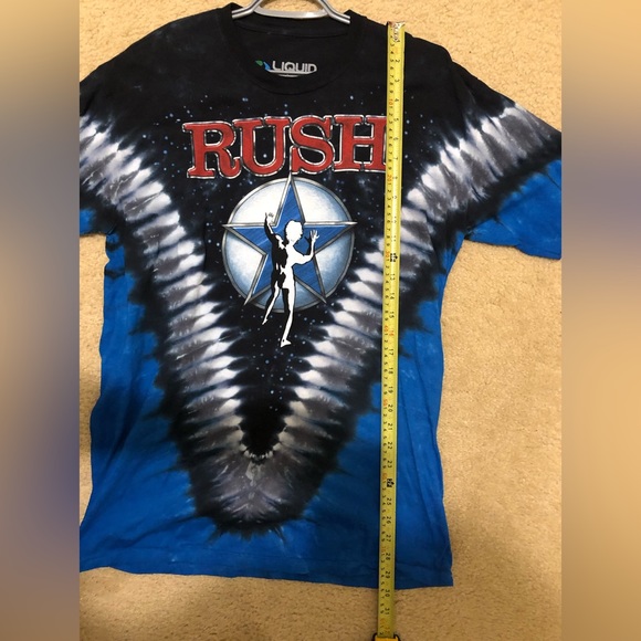 RUSH Liquid Blue Medium Tie-Dye STARMAN T-Shirt - Picture 5 of 6